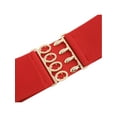 thumbnail image 3 of Cinturones elásticos de moda vintage para mujeres INSPIRE CHIC, con hebilla de interlock, banda elástica para vestidos y abrigos 85x6cm/33.5x2.4" Rojo, 3 of 7
