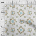 thumbnail image 2 of oneOone Cotton Jersey Light Blue Fabric Florals Craft Projects Decor Fabric Printed By The Yard 58 Inch Wide, 2 of 6