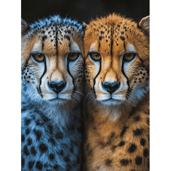 Cheetah Canvas Painting/Wall Art， Perfect for Living Room， Bedroom， Office， Study， and Gallery Decor