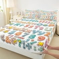 thumbnail image 3 of Castle Fairy Personalized Initial Alphabet 3Pcs Twin Sheet Sets for Teens Women Men,Cartoon Number Twin Fitted Sheet,Plaid Stripes Stars Print Breathable Flat Sheet,Microfiber Bedroom Decor, 3 of 7