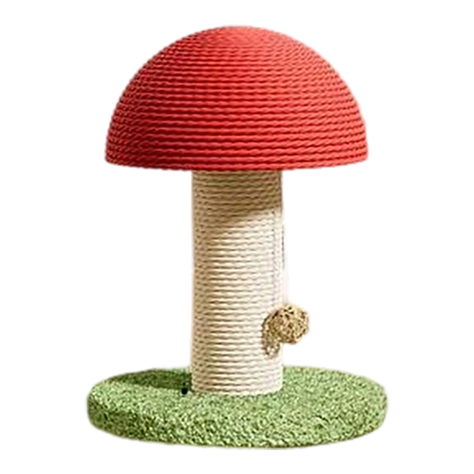 Mushroom Cat Scratching Post Sisal-Wrapped Cute Cat Scratcher with 100% Sisal Covered Scratching Post Mushroom Cat Post for Indoor Cats 8*11inch