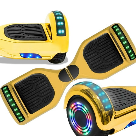 CHO Power Sports 6.5 inch Wheel Hoverboard Electric Smart Self Balancing Scooter Hoover Board with Built in Speaker LED Light