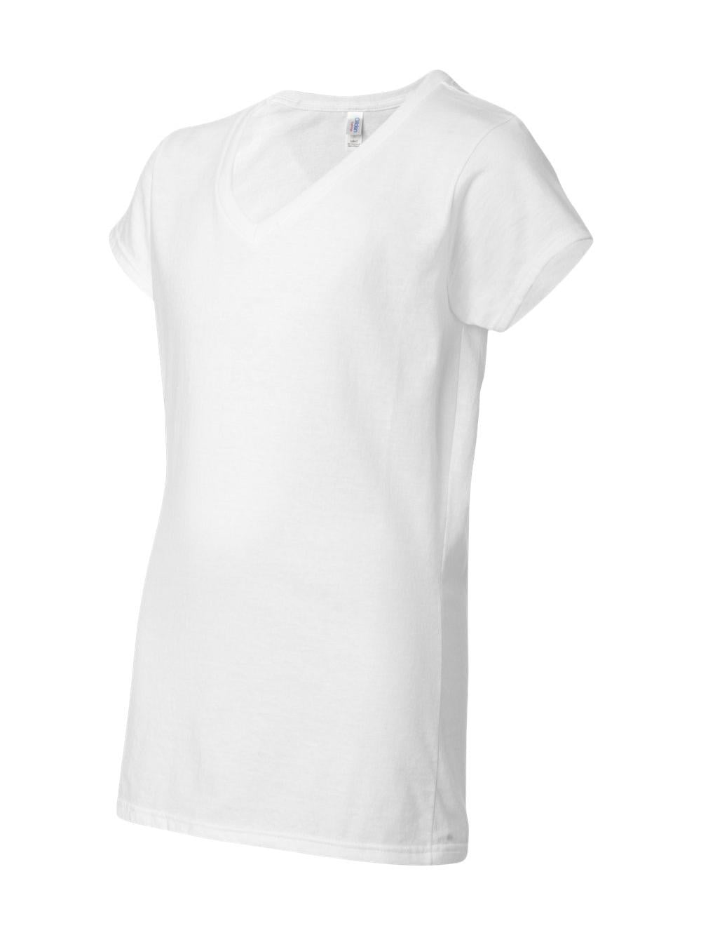 Custom Printed Gildan Women/'s Softstyle V Neck Cotton T-Shirt Personalised