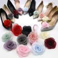 thumbnail image 2 of Botas de invierno con flores, sandalias de boda, Clips para zapatos, adornos para zapatos con flores rosas, decoración, 2 of 5