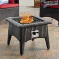 thumbnail image 2 of Modway Table Basse de Patio en Rotin et Aluminium avec Foyer, Couleur Espresso, 2 of 6
