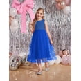 thumbnail image 5 of Arshiner Flower Girl Dress V-Back Bowknot Formal Pageant Ball Gown Wedding Party Long Tulle Dresses, 5 of 6