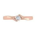 thumbnail image 3 of 1/5 Carat Channel Set Solitaire Diamond Engagement Ring Band in 10K Rose Gold (Ring Size 8.5), 3 of 4