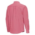 thumbnail image 3 of Men's Antigua Red Columbus Blue Jackets Ellis Tri-Blend Long Sleeve Button-Down Shirt, 3 of 3