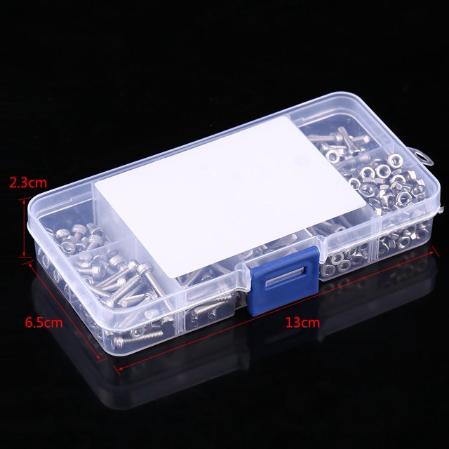 Juego de tornillos de cabeza de tapa tornillos hexagonales herramienta de reparación accesorio 340 piezas maquinaria para reparación de muebles electrodomésticos de ANGGREK Otros