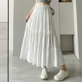 thumbnail image 5 of UJNDER Fashionable High Waist Midi Skirt For Women Ideal For Daily Wear Casual Comfort Spring Summer Maxi Skirt White M, 5 of 7