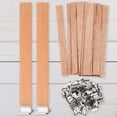 thumbnail image 1 of 100 mechas de madera para velas naturales, mechas para velas de madera sin humo con clips de Metal Likrtyny Para estrenar, 1 of 8