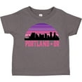 thumbnail image 3 of Inktastic Portland Oregon Retro Sunset Skyline Girls Toddler T-Shirt, 3 of 5