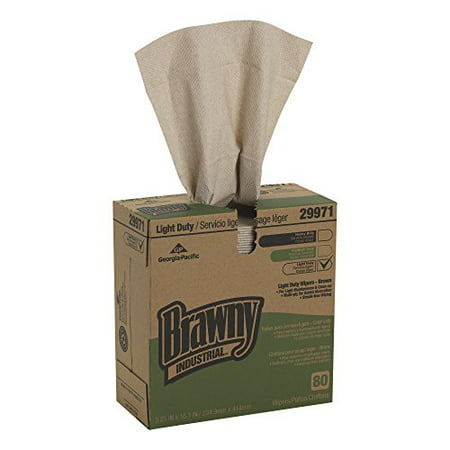 Georgia Pacific GPC299-71 Brawny Industrial Light Duty Three-ply Paper Wipers, 9-1/4x16-3/4, Brown,