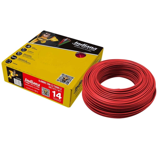 Alambre Thw-Ls/Thhw-Ls Indiana Calibre 14 Rojo 100 M