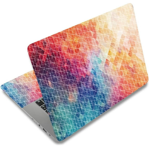 Multicolored Plaid Laptop Skin Gradual Change Color Laptop Sticker PVC Computer Stickers Dustproof Waterproof Art Decal Protector 12" 13" 13.3" 14" 15" 15.4" 15.6" Notebook Art Decal