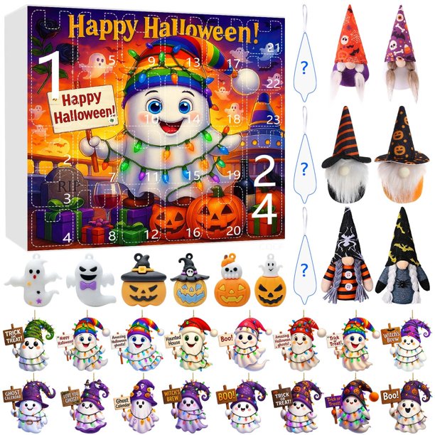 Adornos Colgantes De Halloween En 2D/3D Con Impresión Ai Contactor De Impresión Conjunto De Adornos Colgantes En 3D Adornos Colgantes Para El Árbol De Navidad Con Muñecos Aleatorios En 2D/3D