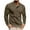 Army Green, variant on Chiccall Button Up Shirts for Men Vinatge Stretch Collarless Performance T-Shirts Casual Stylish Long Sleeve Athletic Pullover Tops