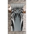 thumbnail image 3 of Ambesonne Eye Quilted Bedspread Set 2 Pcs, Tiger Sharp Eyes Wildlife, Twin Size, Grey Black White, 3 of 3