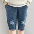 thumbnail image 2 of LZHGirlshop Big Boys' Jeans Pull-On Soft Denim Pants Solid Color with Pocket Stretch Waist Casual Wear School Pants,Blue B,3-4T, 2 of 6