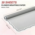 thumbnail image 2 of Uxcell Gift Bouquet Wrapping Paper, Waterproof Flower Wrapping Paper for Wedding DIY Packaging Craft Grey, 2 of 7
