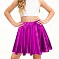 thumbnail image 2 of enyan Carnival Dress Girls Kids Girls Skirt Casual Mini Flare Plain Pleated Stretch Waist Skater Uniform Skirts Hot Pink,7-8 Years, 2 of 4