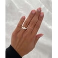 thumbnail image 6 of vylahjewellery 10K Rose Gold Twisted Wedding Ring Round Moissanite Three Stone Engagement Anniversary Ring Unique Round Vintage Bridal Ring Anniversary Ring for Women, 6 of 7