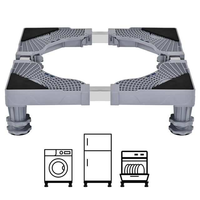 EUHOMY Universal Base Mini Fridge Stand Adjustable Furniture Stand with 4 Power Feet,Washing Machine Stand Base Laundry Pedestal with Horizontally Adjustable Base for Dryers,Washers&Refrigerators