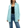 thumbnail image 6 of Horkkom Long Sleeve Shirts for Women V Neck Tunic Button Down Shirts Casual Loose Solid Color Work Dress Shirts L, 6 of 7