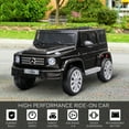 thumbnail image 3 of Aosom 12V Benz G500 Licensed Kids Electric Car with Remote Control, Black, 3 of 8