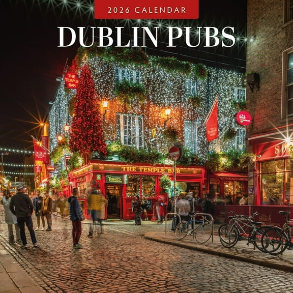 Red Robin 2026 Dublin Pubs Monthly Wall Calendar | 12" x 24" Open | Premium Thick & Sturdy Paper | Hangable 12 Month Calendar | Lined Notes & To Do Area | Vivid Images | Plastic Free