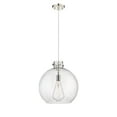 thumbnail image 5 of Innovations Lighting  Newton Sphere - 1 Light 16" Cord Hung Pendant Clear/Brushed Brass, 5 of 5