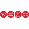 thumbnail image 1 of Darling Souvenir chocolate Labels DIY 190 Pcs Cheers 70th Birthday Theme Stickers-Red, 1 of 1