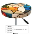 thumbnail image 4 of Honeii Stained Glass Cat Art Pattern Bar Stool Covers-Round Stools Seat Covers, Washable Stool Cushion Slipcover Elastic Bar Chair Covers-14 inch, 4 of 7