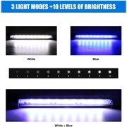 LED aquarium light, submersible aquarium lamp with automatic on/off timer, color-changing blue and white LED lighting for 30-50 cm fish aquarium