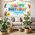 thumbnail image 5 of Yatrandify Colorful Floral Happy Birthday Banner Water Gun Splash for Birthday Celebration Summer Party Outdoor Decoration, 5 of 8