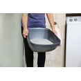 thumbnail image 2 of Petmate Basic Hooded Enclosed Cat Litter Pan Covered Plastic Box with Door, Large, Blue Silver, 2 of 9