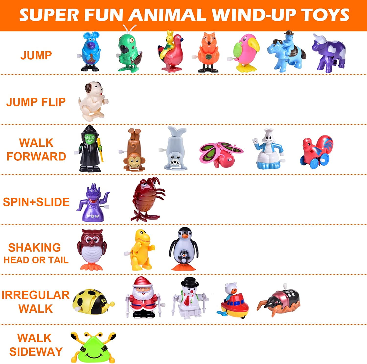 Wind Up Toys For Kids Animals Bulk Flipping Walking Jumping - Temu