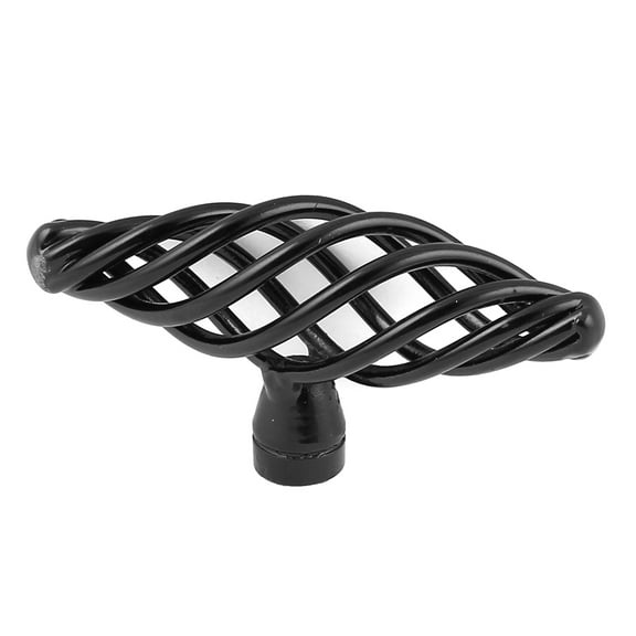 Unique Bargains 7cm Long Birdcage Knob Kitchen Furniture Cupboard Closet Drawer Pull Handle Black