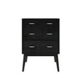 thumbnail image 2 of Noble House Starla Wooden 3 Drawer Chest, Black, 2 of 11