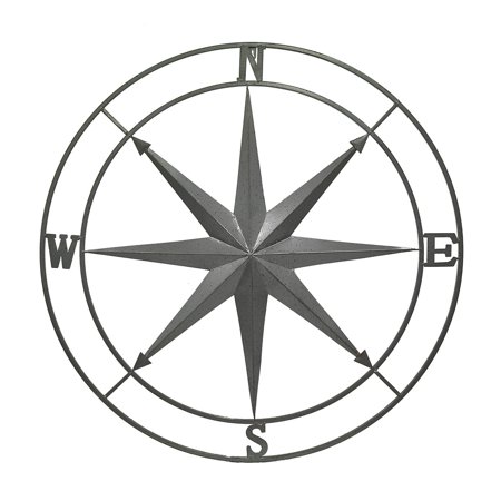 Indoor/Outdoor Compass Rose Wall Hanging 36 in.