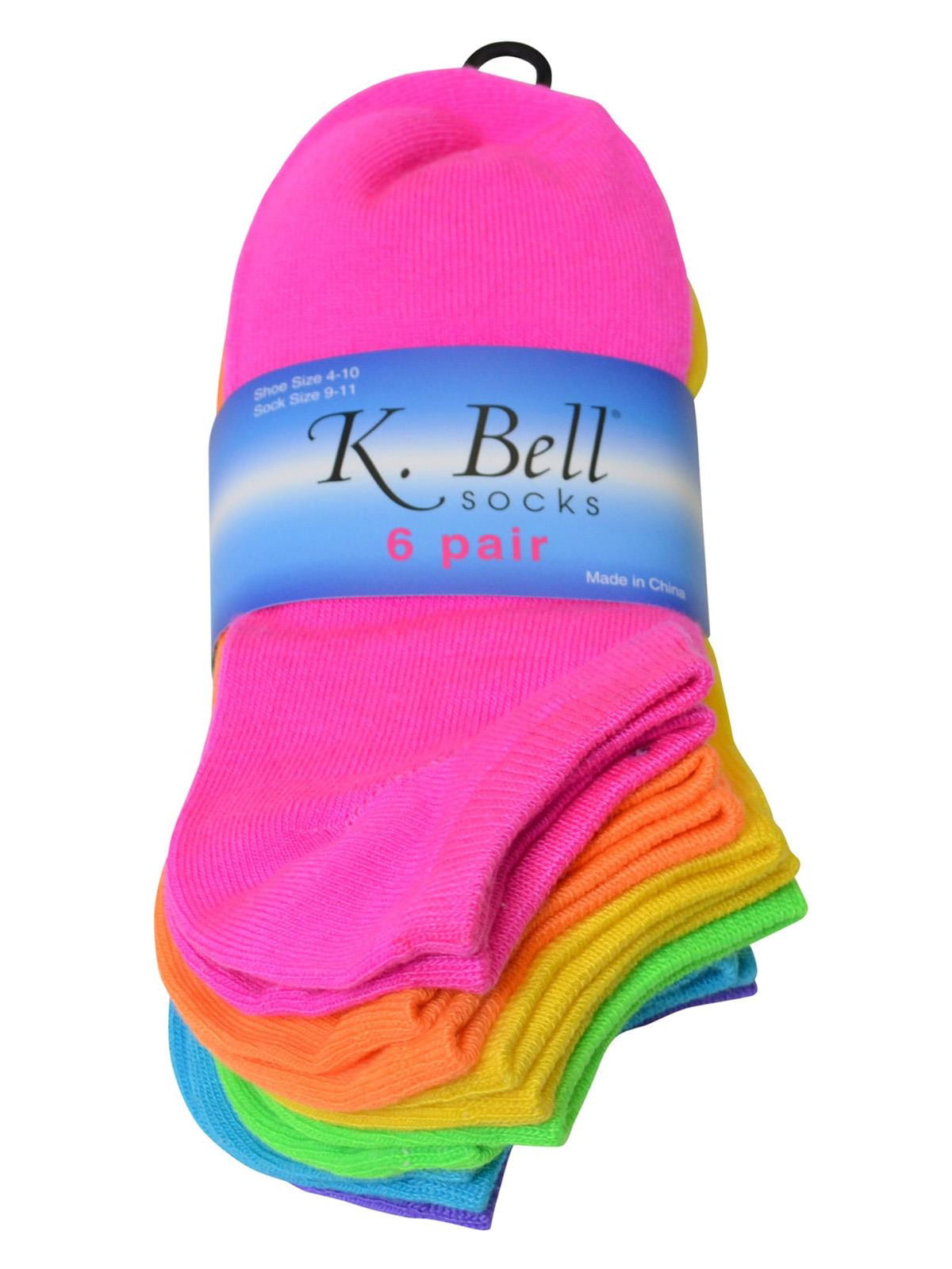 Details about   K Bell Womens 6 Pack Novelty No Show Low Cut Socks