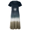 thumbnail image 4 of Maxi Robes pour Femmes 2023 avec Manches Robe Décontractée Ample à Manches Courtes Imprimée Col Rond Longueur Cheville Robe à Manches Courtes en Liquidation, 4 of 4