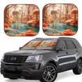 thumbnail image 1 of Balery Fantasy Underwater Jellyfish Parasol para parabrisas de coche de 2 piezas | Parasol plegable para parabrisas delantero de coche para la mayoría de sedanes-Small, 1 of 6