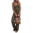 thumbnail image 1 of Puntoco Moda Mujer Casual V-Cuello Sin Mangas Blusa + Pantalones Largos Verano Sólido Conjuntos Liquidación Puntoco Puntoco-1239, 1 of 9