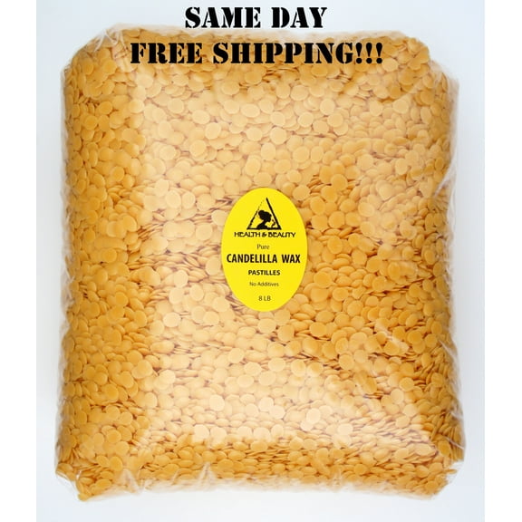 CANDELILLA WAX FLAKES ORGANIC VEGAN BEADS PASTILLES PRIME 100% PURE 8 LB