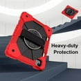 thumbnail image 7 of FIEWESEY case for iPad Air 11 inch (M2) 2024 / Air 6th Generation Case, Shockproof Protective Case with Pencil Holder, 360° Rotate Stand Case with Hand/Shoulder Strap Case (Red/Black), 7 of 7