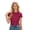 Red, variant on Women's Summer Causal Short Sleeve Blouse Round Neck Crop Tops Twist Front Tee T-Shirt Summer 2026 Fashion Outfits(New,Camisole)