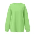 thumbnail image 6 of Lumtrix Women Fall Oversized Crewneck Sweatshirt Vintage Long Sleeve Pullover Loose Fit Cute Y2K Hoodie Fluorescent Green XL, 6 of 7