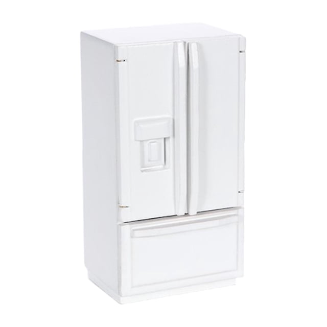 ZLight Dollhouse Miniature Fridge Refrigerator Working Doors And Drawers Accessory For Dollhouse Decor