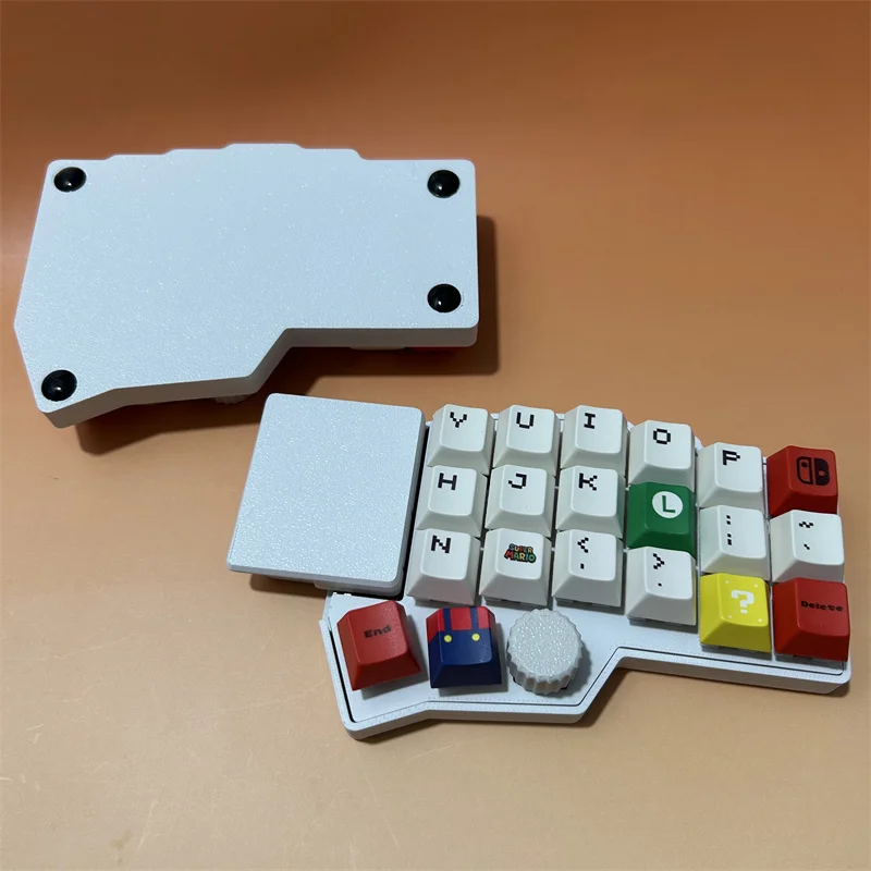 Corne V4.1 Procyon Split Keyboard Kit Square Touchpad Custom RGB VIA with Mouse Knob Hot Swappable Mechanical Keyboard Kit, Wired Single Mode MX Switch, FDM Printed Shell Split Keyboard